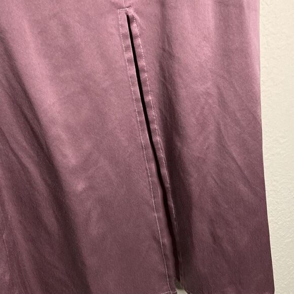 Vintage Silk Orlando Espinoza Purple V-Neck MIDI Dress size 6 - Picture 4 of 16